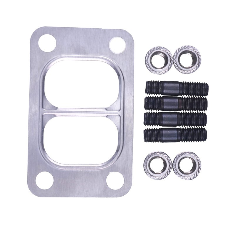 WQSING Turbo Mounting Studs & Nuts with Turbo Gasket 3818823 3818824 3901356 Compatible with Dodge Cummins 89-07 5.9L 4 Cylinder 4B3.9L Engine 3971421 - Image 1